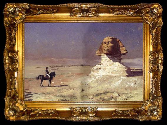framed  Jean-Leon Gerome Oedipus,or General Bonaparte in Egypt, ta009-2